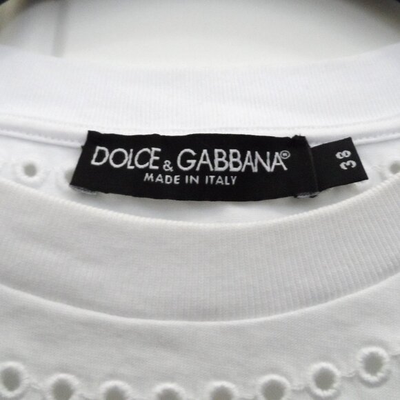 Dolce & Gabbana- Floral Logo Crew Neck T-shirt- size XS - Picture 5 of 16
